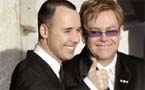 first gay celebrity wedding: elton and david