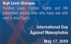 High Level Dialogue - Punitive laws, human rights and HIV prevention among MSMs in Asia-Pac, Hong Kong, May 17