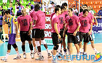 Stadium turns pink in support of gay volleyball player taunted by crowd during match