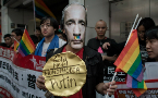 Putin Awarded Gold Medal for Homophobia at Hong Kong Protest
