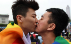 Taiwanese couples are sharing romantic photos to celebrate marriage bill